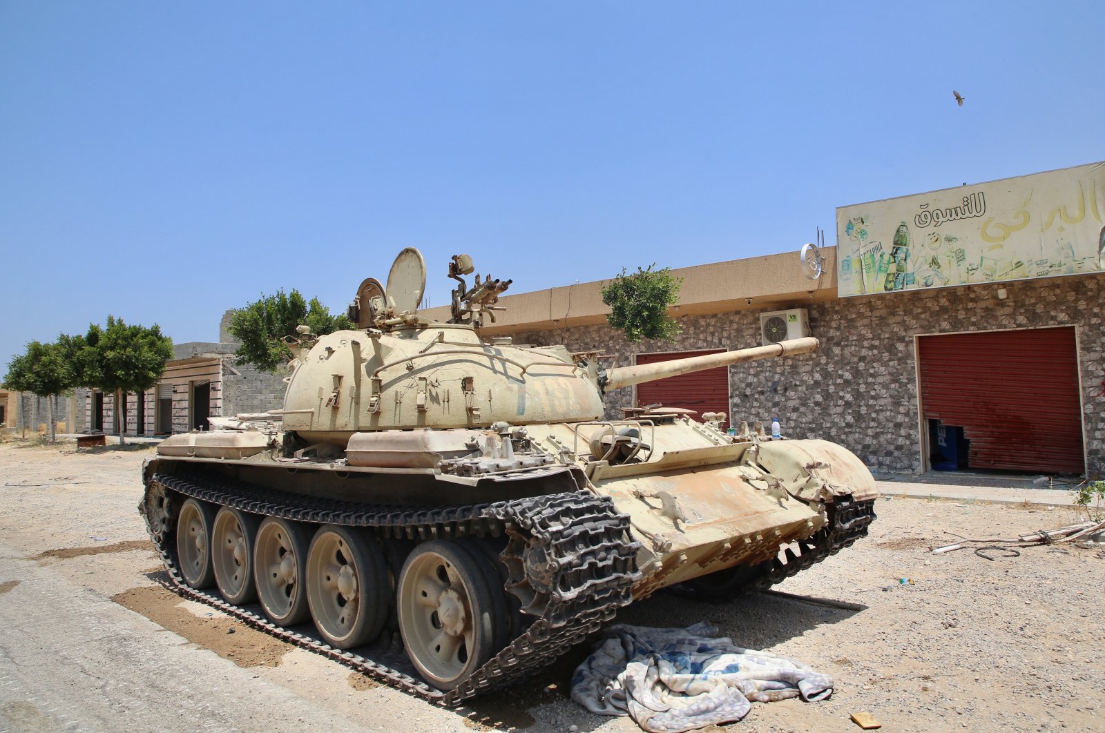 A Libyan Army tank is pictured in areas near the Libyan capital, from where Haftar's forces withdrew, Tripoli, June 2, 2020 (AA Photo)