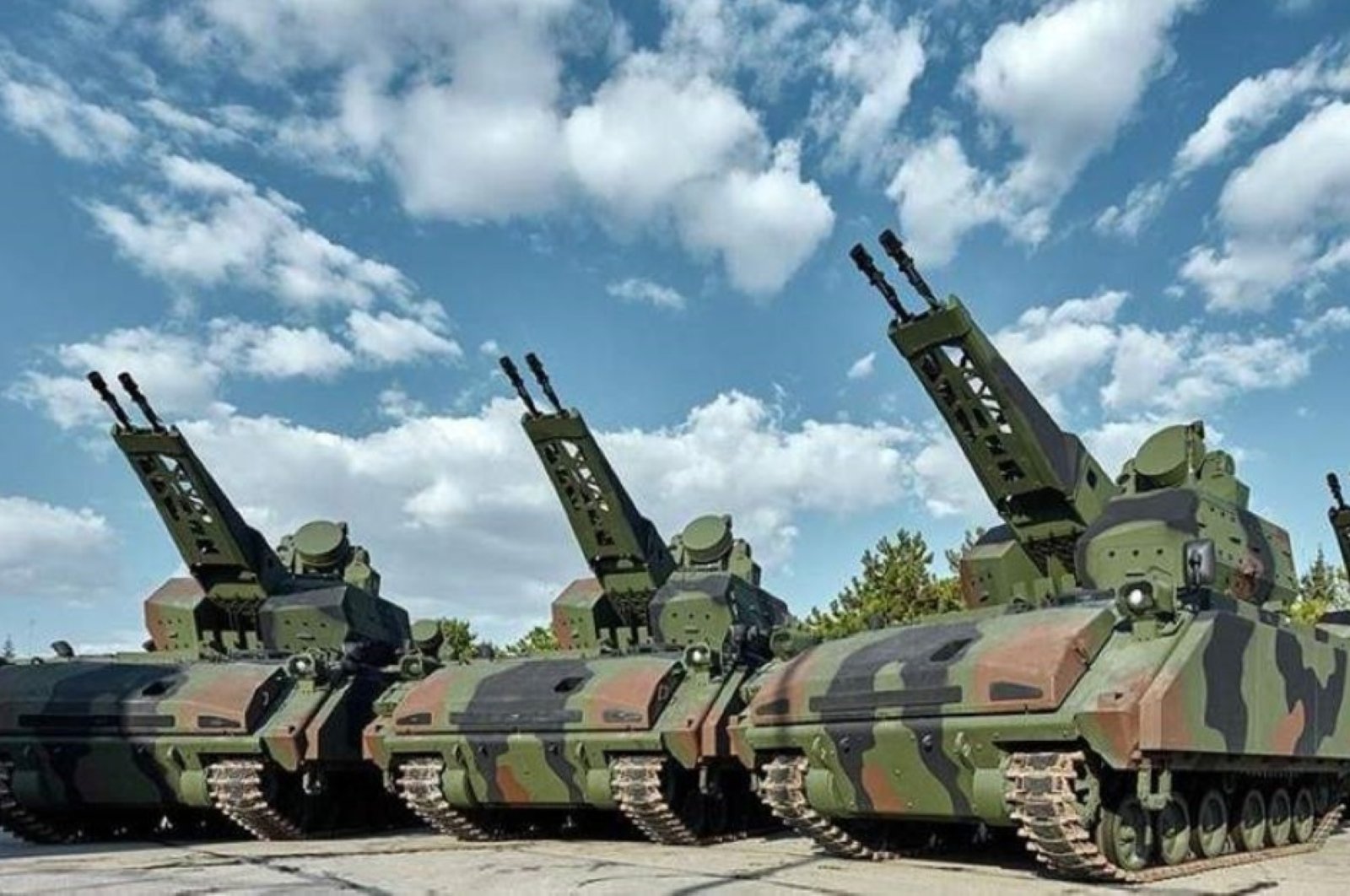 Self-propelled Korkut Air Defense Systems developed by ASELSAN. (AA Photo)