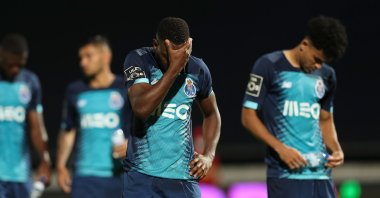 FC Porto's Wilson Manafa reacts after a match against FC Famalicao in Vila Nova de Famalicao, Portugal, June 3, 2020. (AFP Photo)