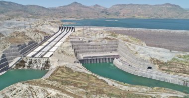 Turkey's Ilısu Dam on the Tigris River that has recently started partially operating. (DHA Photo)