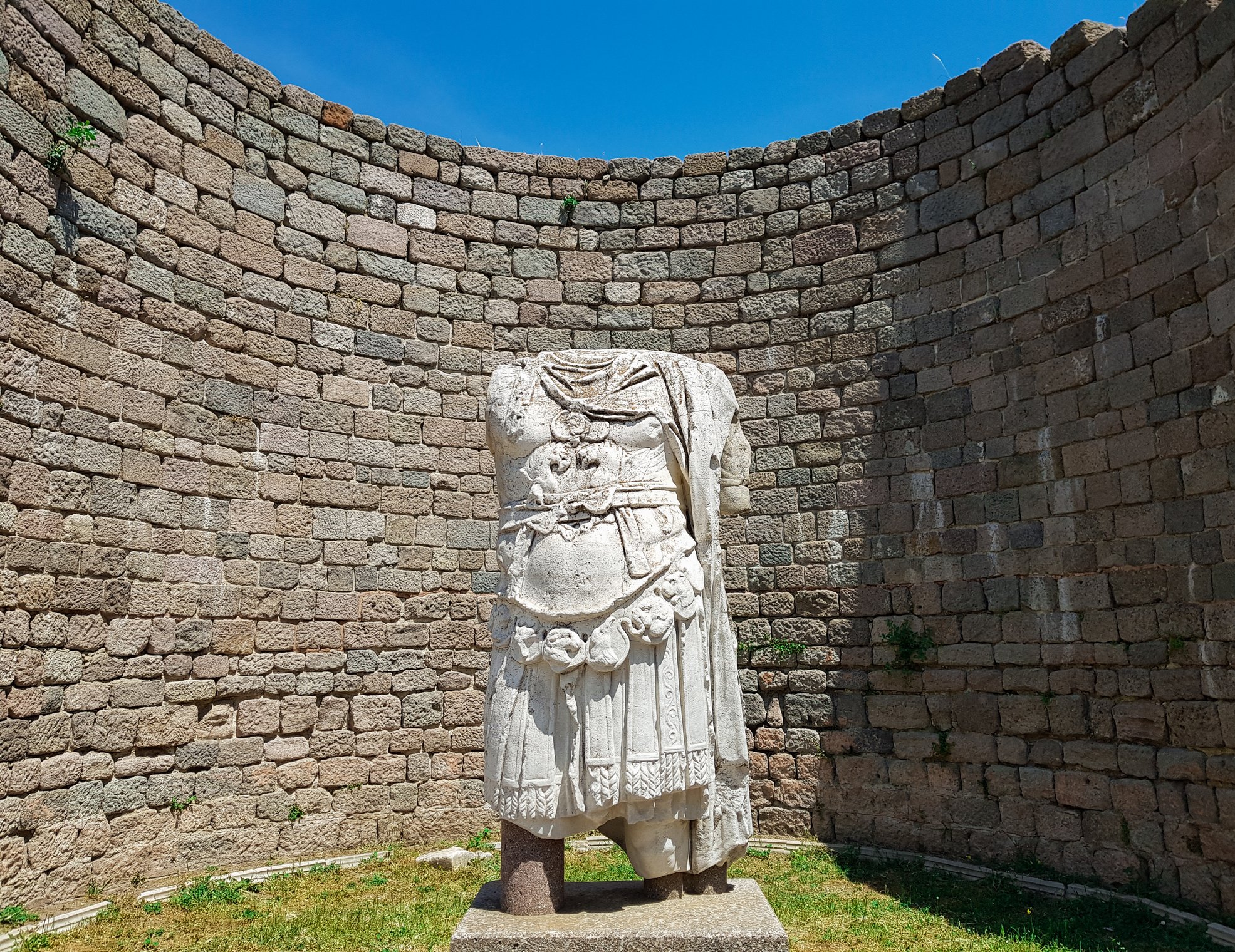 A headless armored statue of Trajan can be seen at the Temple of Trajan, in Pergamon. (iStock Photo / Servet Turan)