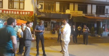 People take to the streets after the earthquake in Pütürge district of Malatya province in eastern Turkey, June 5, 2020. (AA Photo)