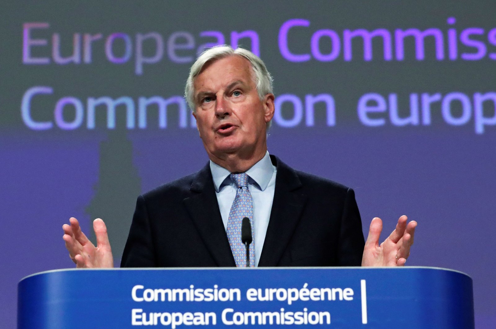 EU's Brexit negotiator Michel Barnier gives a press conference at the EU Commission, Brussels, June 5, 2020. (AFP Photo)