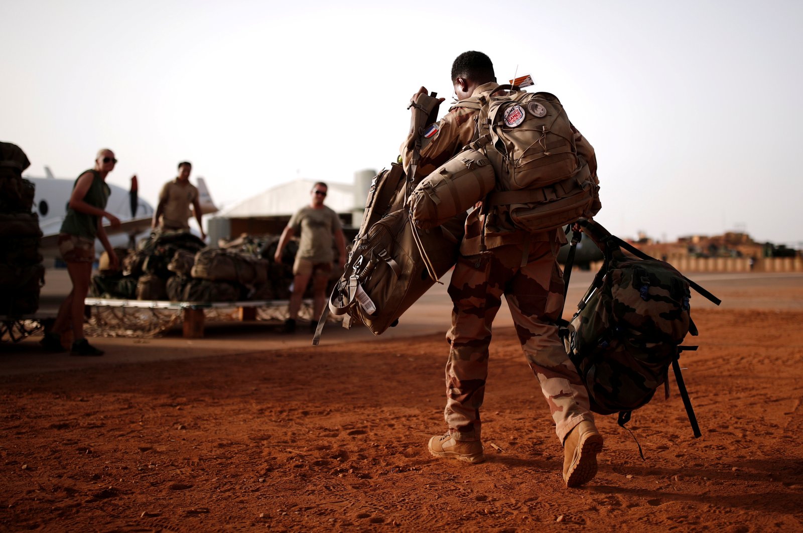 A French soldier leaves with his backpack in Gao, Mali, August 1, 2019. (Reuters Photo)