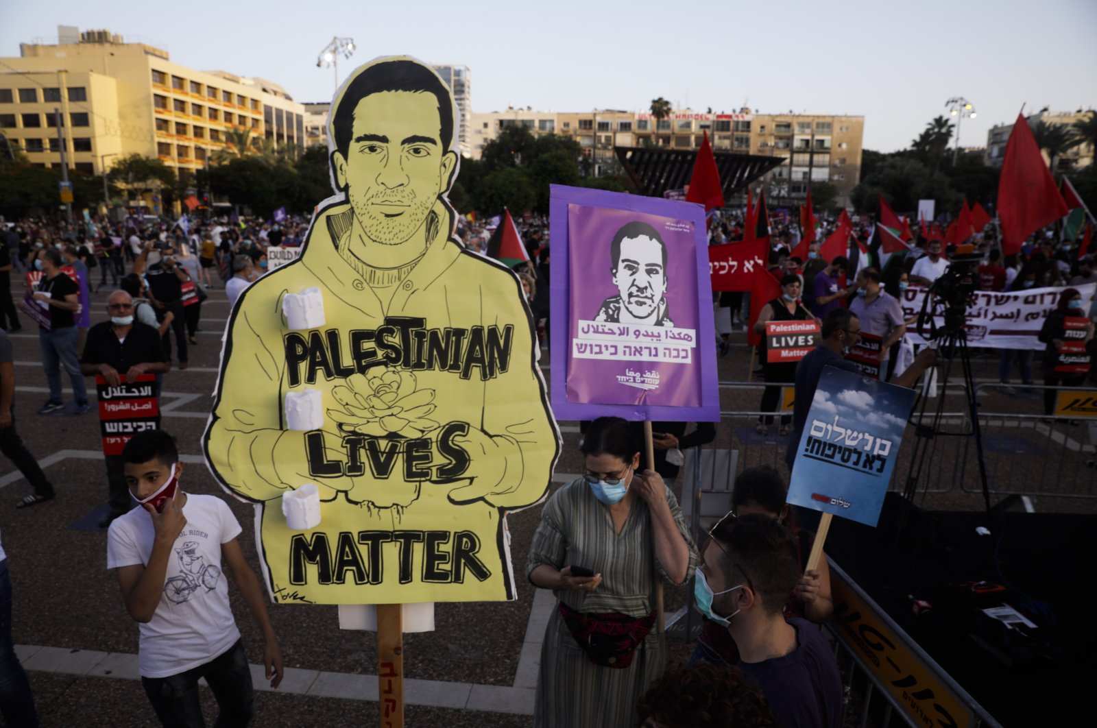 Protesters attend a rally against Israel plans to annex parts of the West Bank, in Tel Aviv, Israel, Saturday, June 6, 2020. (AP Photo)