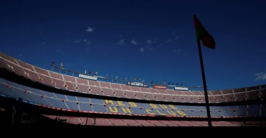 General view inside the Camp Nou stadium, Barcelona, Spain, March 7, 2020. (REUTERS Photo)