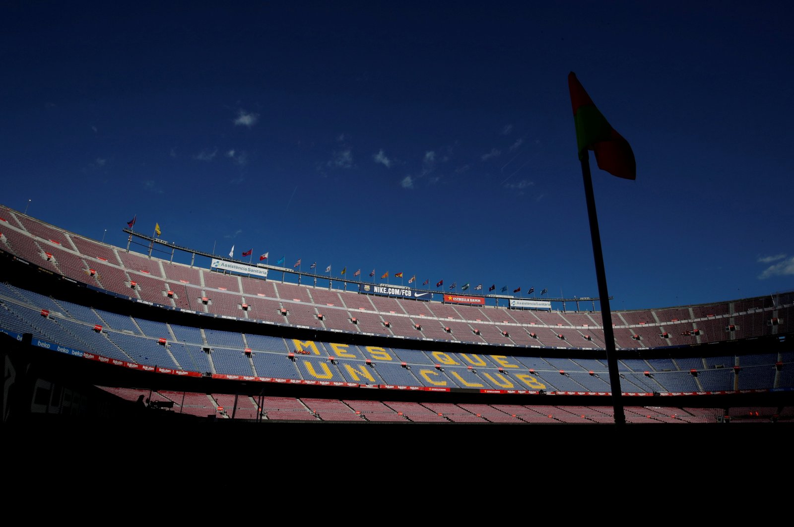 General view inside the Camp Nou stadium, Barcelona, Spain, March 7, 2020. (REUTERS Photo)