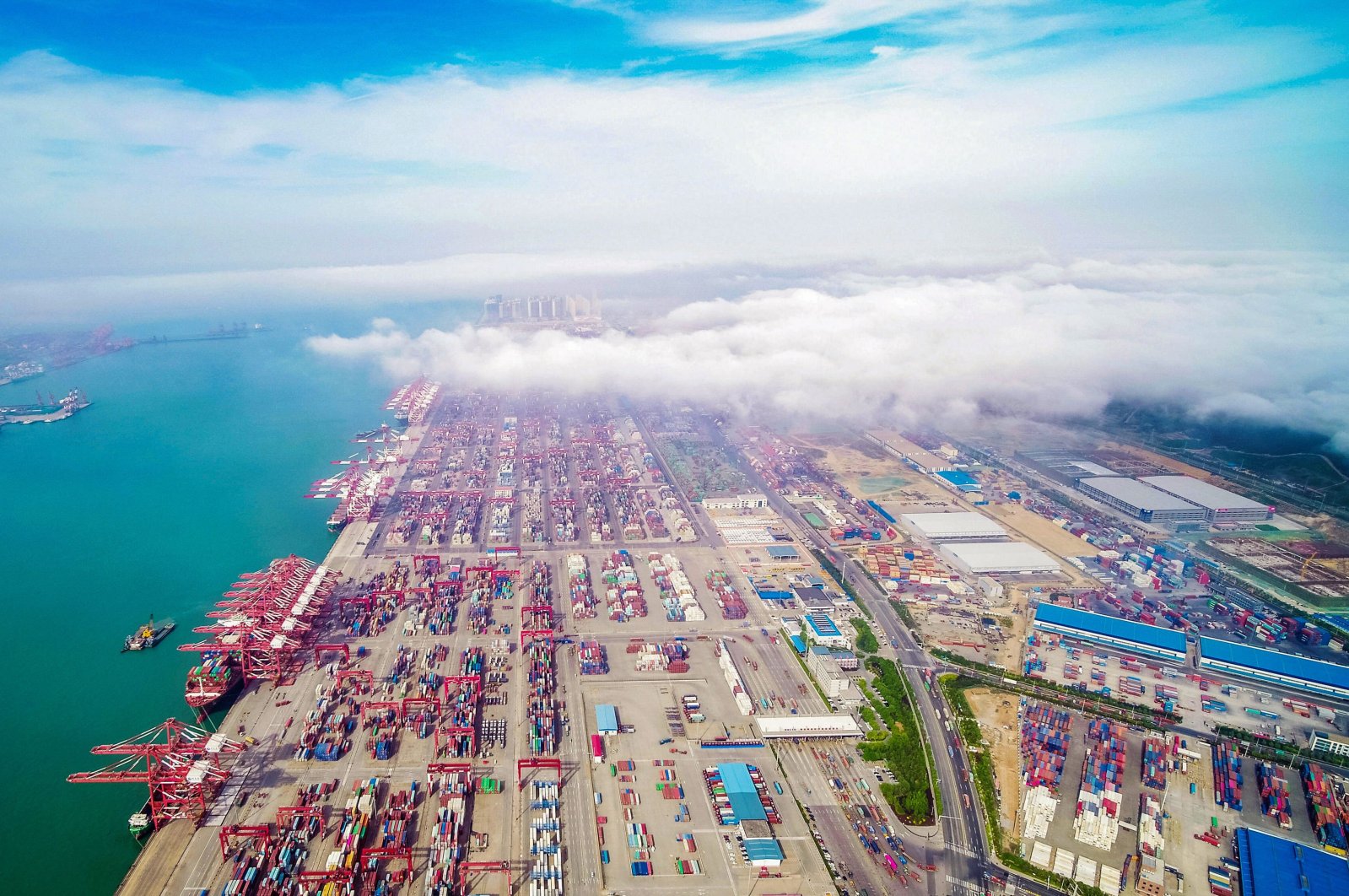 A view of a port in Qingdao in China's eastern Shandong province, May 14, 2019. (AFP Photo)
