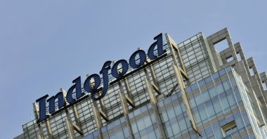 The logo of the head office of Indofood is seen in Jakarta, Sept. 18, 2010. (AFP Photo)