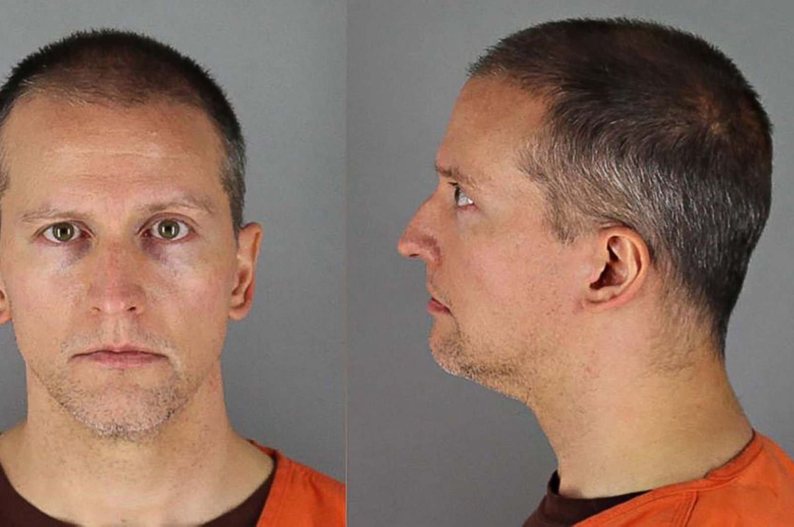 Derek Michael Chauvin is seen being held for sentencing in this handout photo obtained May 31, 2020, courtesy of the Hennepin County Jail. (AFP Photo)