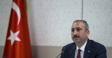 Justice Minister Abdülhamit Gül speaks to reporters in a news conference on May 4, 2020 (AA File Photo)