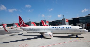 Turkish Airlines planes sit on the tarmac at Istanbul Airport during the coronavirus outbreak, Istanbul, May 24, 2020. (AA Photo)