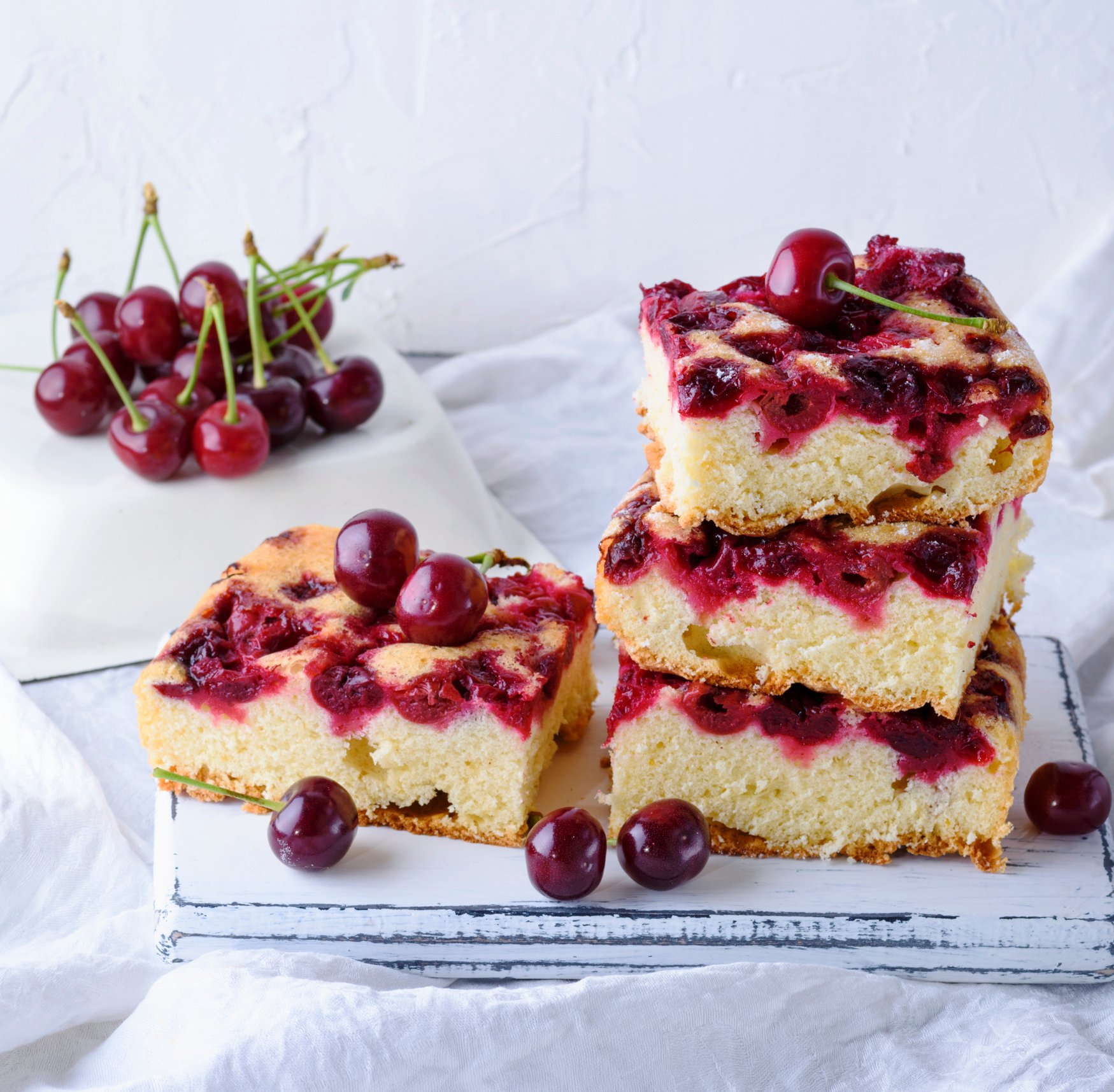Cut your cherry cake into squares for easier storage. (iStock Photo)