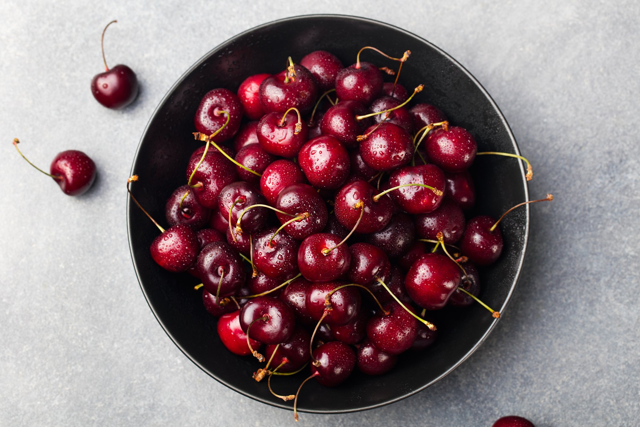 A serving of cherries is about one cup, which equals about 21 cherries. (iStock Photo)