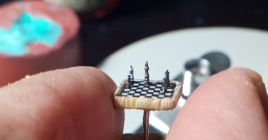 The chess set is two times smaller than the current Guinness World Record holder. (DHA PHOTO)