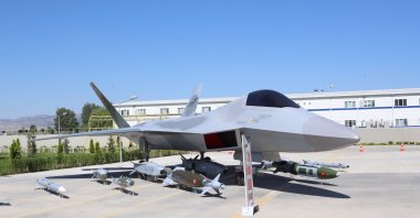 The prototype of Turkey’s national combat aircraft presented at an aviation, space and technology fair held in Istanbul, September 16, 2019. (File Photo)