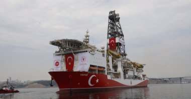 Turkey's drilling vessel Yavuz began its activities in the Eastern Mediterranean, June 22, 2019 (AA Photo)