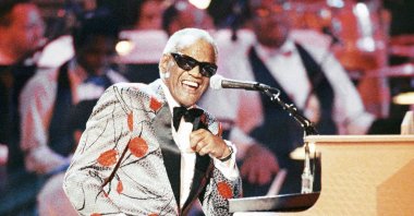 Legendary musician, Ray Charles, performs at the piano during the taping of "Ray Charles: 50 Years in Music, uh-huh," a benefit musical gala for Starlight/Starbright Foundation in Pasadena, California, Sept. 20, 1991. (AP Photo)