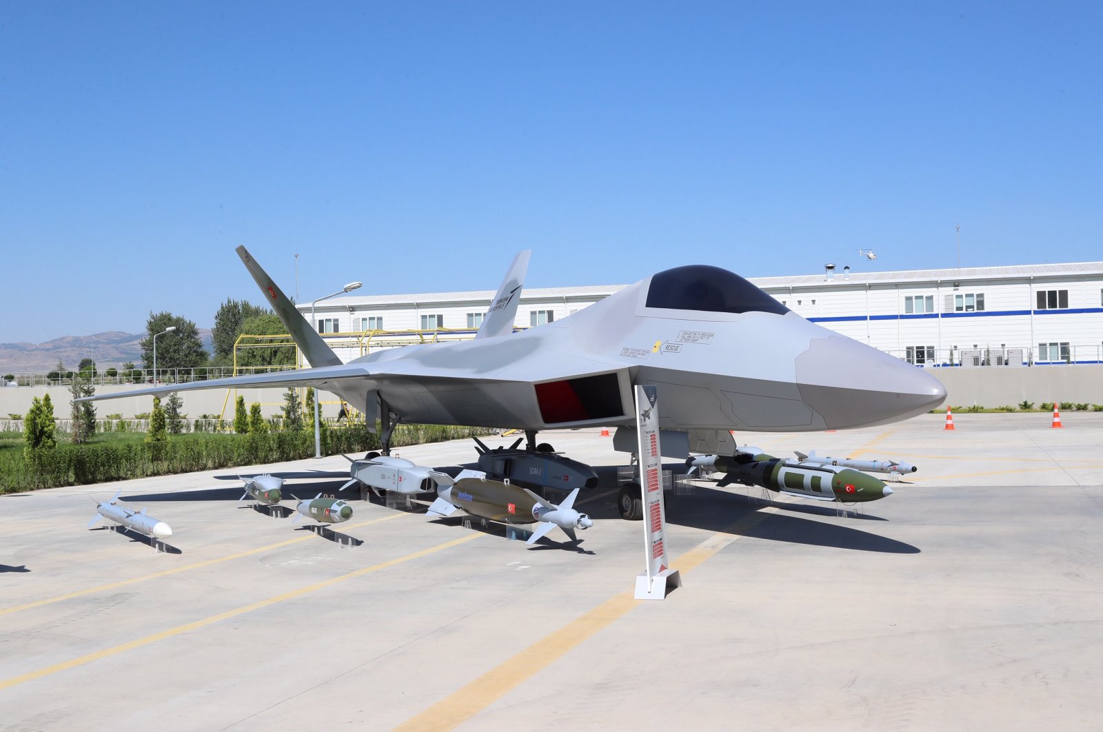 The prototype of Turkey’s national combat aircraft presented at an aviation, space and technology fair held in Istanbul, September 16, 2019. (File Photo)