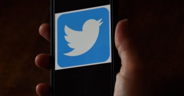 This May 27, 2020, illustration file photo shows Twitter's logo displayed on a mobile phone in Arlington, Va. (AFP Photo)