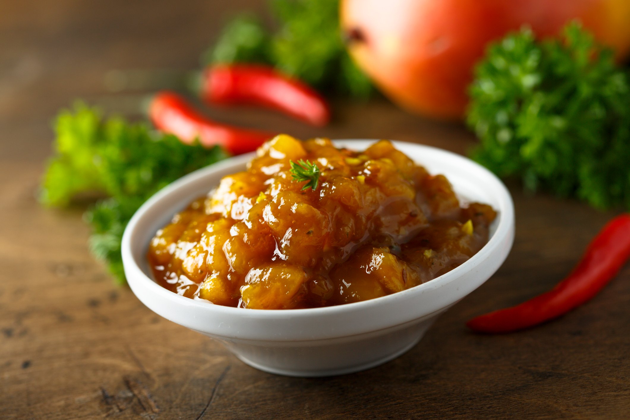 Homemade spicy mango chutney is a great addition to sauteed meat and vegetables. (iStock Photo)