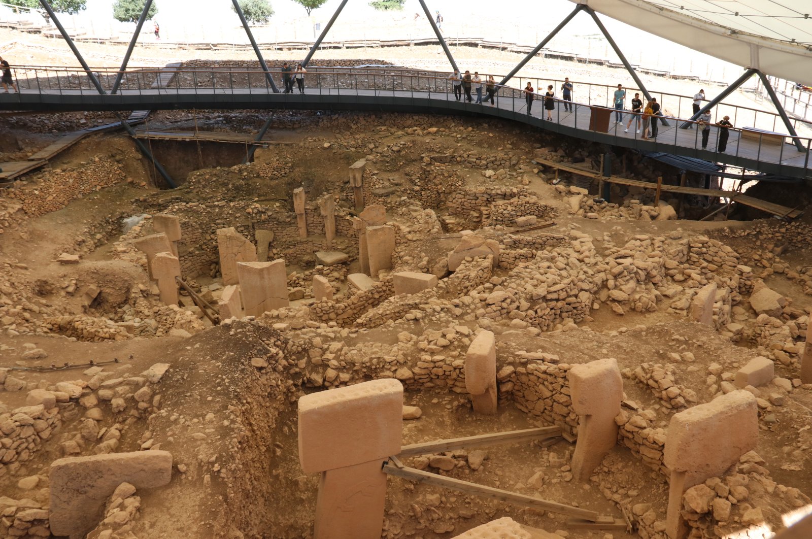 The ancient Göbeklitepe site was discovered in 1963 by researchers from the universities of Istanbul and Chicago. (AA PHOTO)