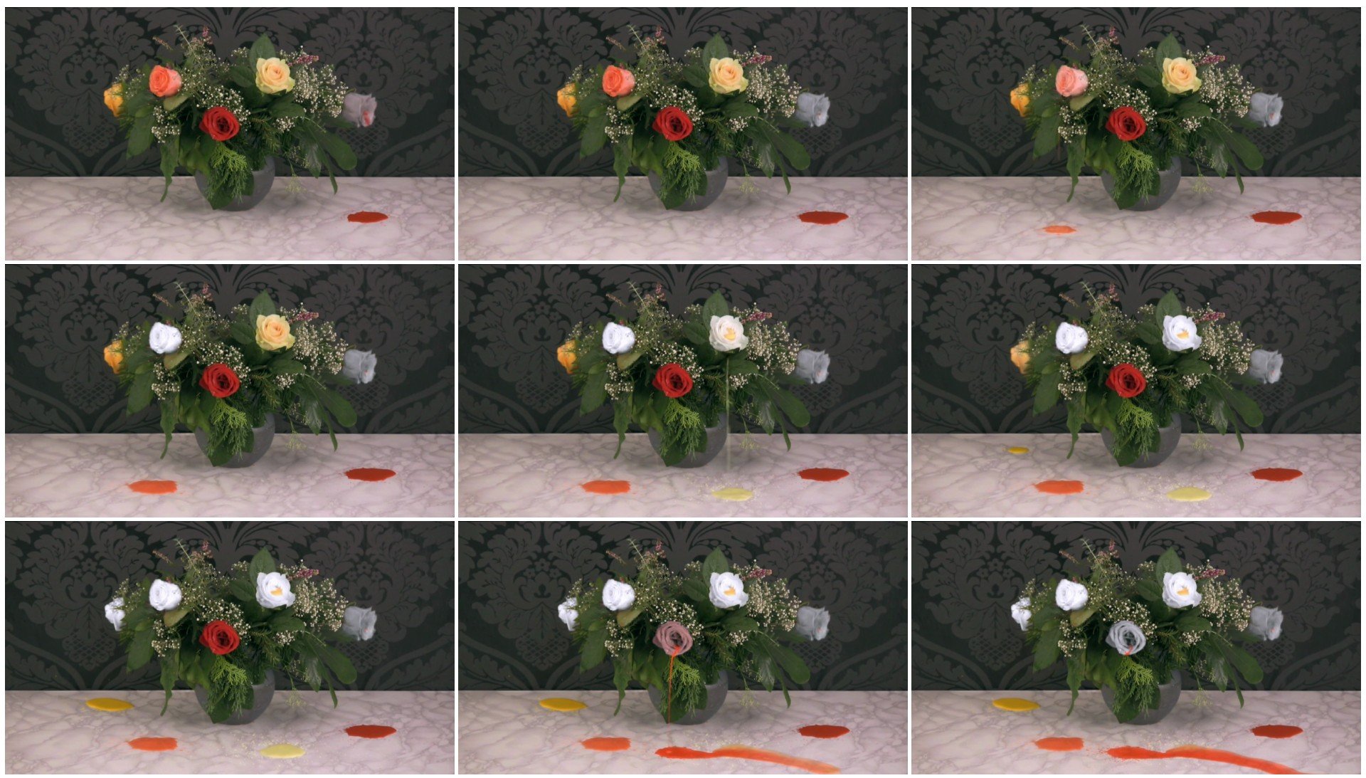 Diaana Keller & Peeter Rizmayer, 'Still Life with Flowers,' 2009, video. (Courtesy of Arter)