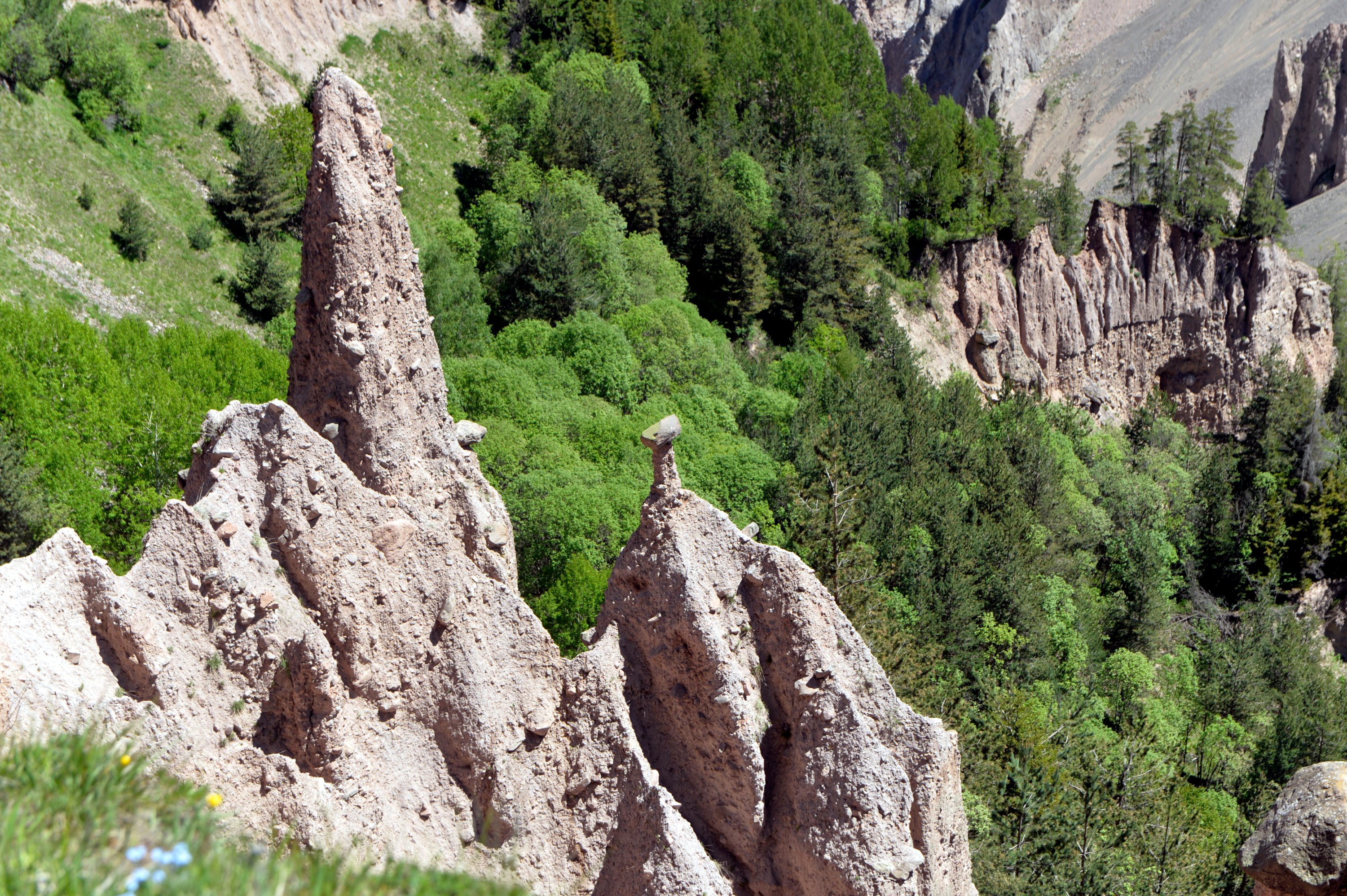 The fairy chimneys of the Hıram Valley are set to attract visitors from the region and abroad as the municipality develops the area to increase accessibility, Posof district, Ardahan province, Turkey, June 9, 2020. (AA Photo)