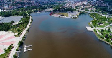 An aerial view of the Golden Horn, in Istanbul, Turkey, June 12, 2020. (IHA Photo)