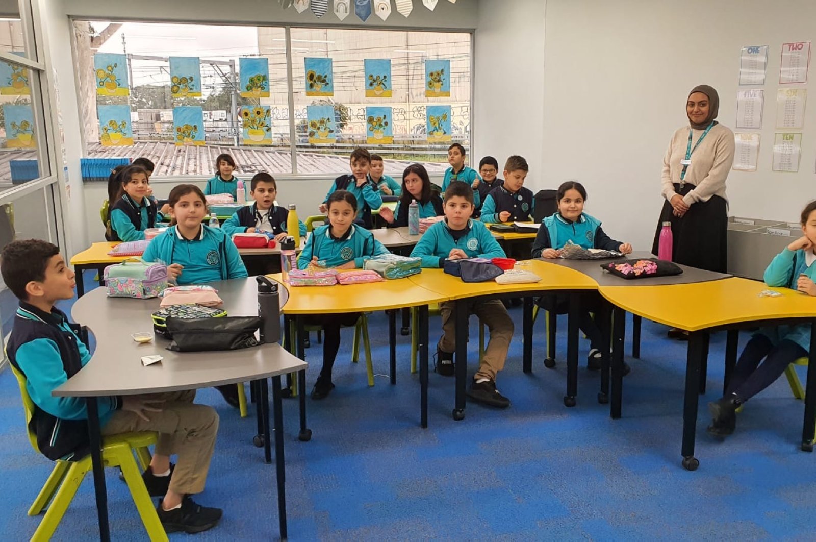 Students at a Turkish Maarif Foundation school in Sydney, Australia. (AA Photo) 