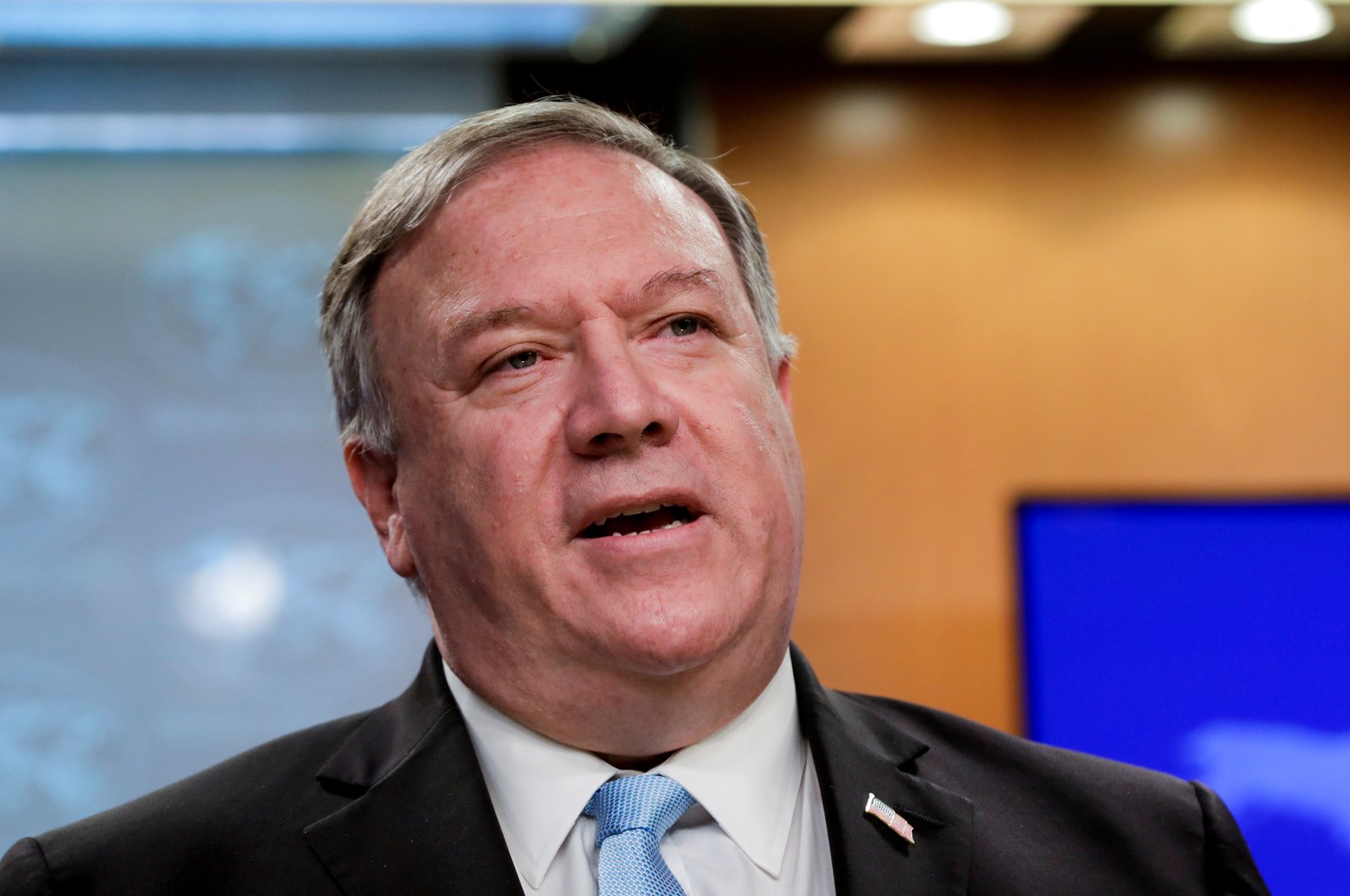 U.S. Secretary of State Mike Pompeo speaks during a joint briefing at the State Department, Washington, June 11, 2020. (REUTERS Photo)