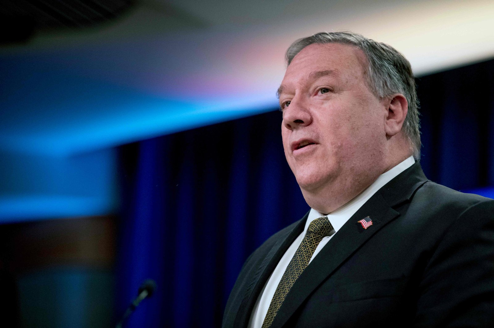Secretary of State Mike Pompeo speaks during a news conference at the State Department in Washington, D.C., on June 10, 2020. (AFP Photo)