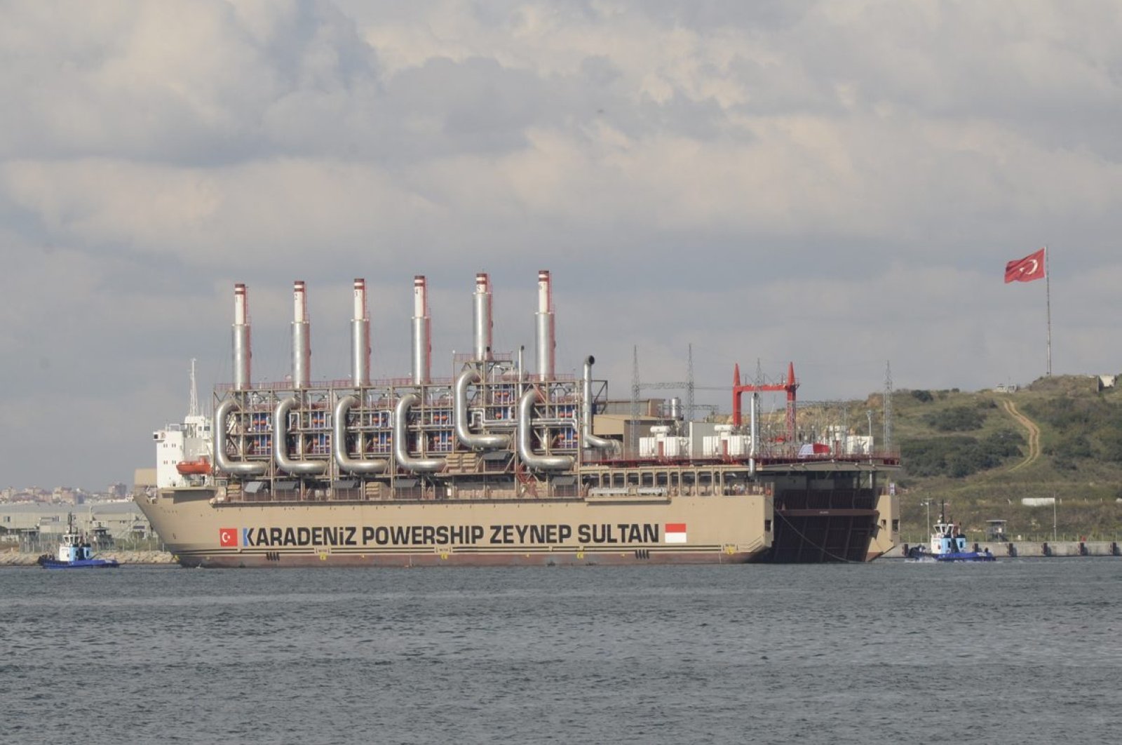 Karadeniz Holding's powership, Zeynep Sultan, seen in Tuzla, Istanbul, before sailing to Indonesia to meet the country's energy needs, Oct. 31, 2015. 