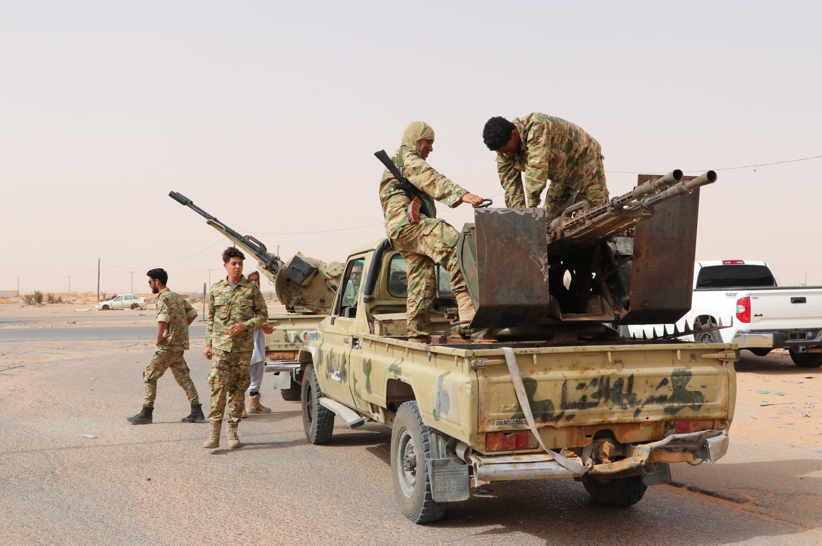 The Libyan National Army forces advance toward Sirte as part of the Operation Path of Victory, June 15, 2020. (AA Photo)