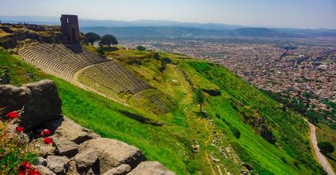 The theater of the ancient city of Pergamon overlooks the city landscape. (iStock Photo / Servet Turan)
