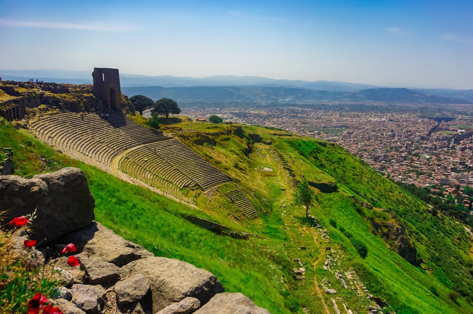 The theater of the ancient city of Pergamon overlooks the city landscape. (iStock Photo / Servet Turan)