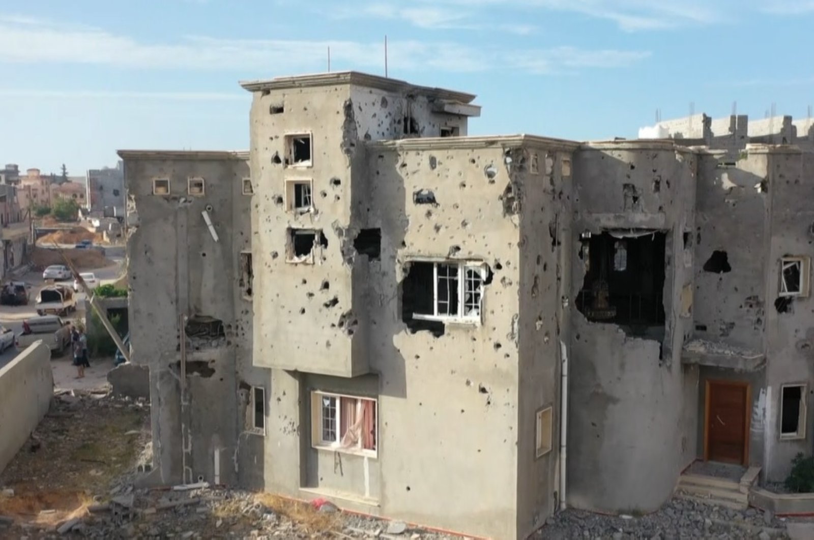 Putschist Gen. Khalifa Haftar's offensive on Libya's internationally recognized government has left many settlements in ruins south of Tripoli, June 17, 2020 (AA Photo)