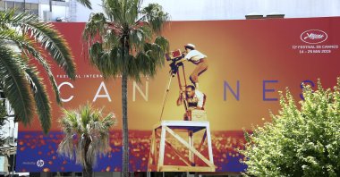 A view of the Palais des Festivals during the 72nd Cannes Film Festival in Cannes, southern France, May 13, 2019. (AP Photo)