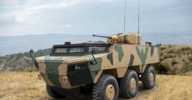 The new generation tank destroyer vehicle, Kaplan of the Turkish defense firm FNSS. (Photo by the FNSS via AA)