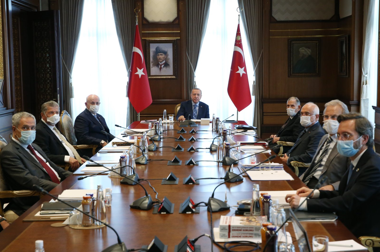 President Recep Tayyip Erdoğan heads a High Advisory Board meeting at the Presidential Complex in Ankara, June 16, 2020. (AA Photo)