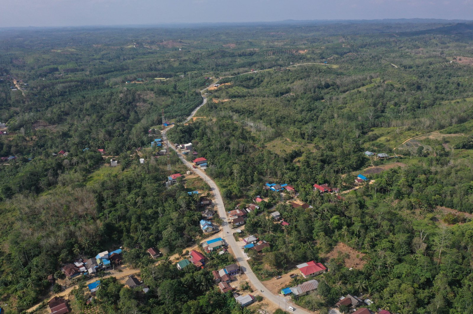 An aerial view of Sepaku district in North Penajam Paser, East Kalimantan province, Indonesia, Aug. 28, 2019. (Reuters Photo)