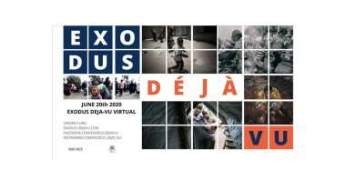 The "Exodus Deja-vu" exhibition features photos on refugee life by 11 successful photojournalists. (AA PHOTO)