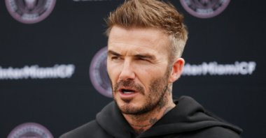 David Beckham speaks at a press event in Ft. Lauderdale, Fla., U.S., Feb. 24, 2020. (AFP Photo)