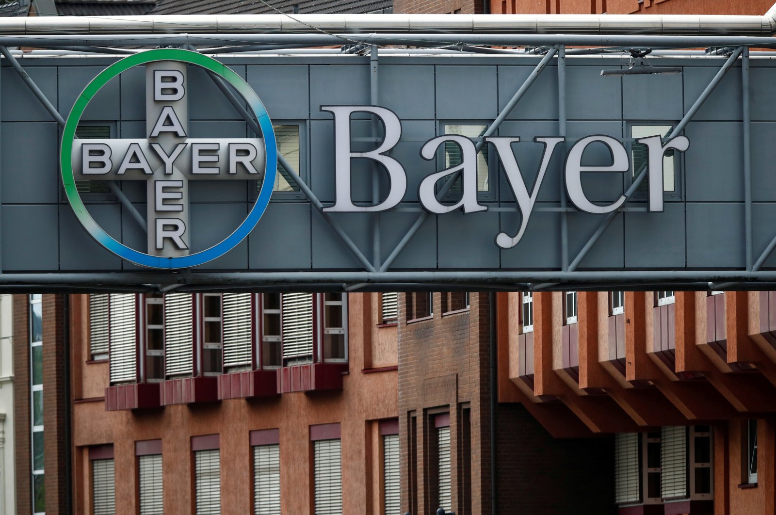 A bridge is decorated with the logo of a Bayer AG, a German pharmaceutical and chemical maker in Wuppertal, Germany, Aug. 9, 2019. (Reuters Photo)