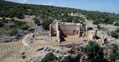The ancient city of Kanlıdivane was a port where olive oil trade was common. (AA PHOTO)