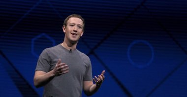 Facebook CEO Mark Zuckerberg delivers the keynote address at Facebook's F8 Developer Conference at McEnery Convention Center in San Jose, California, April 18, 2017. (Photo by Justin Sullivan/Getty Images)