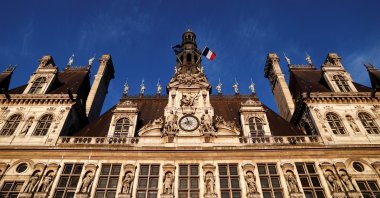 A general view shows the facade of Paris city hall, France, June 24, 2020. (Reuters Photo)