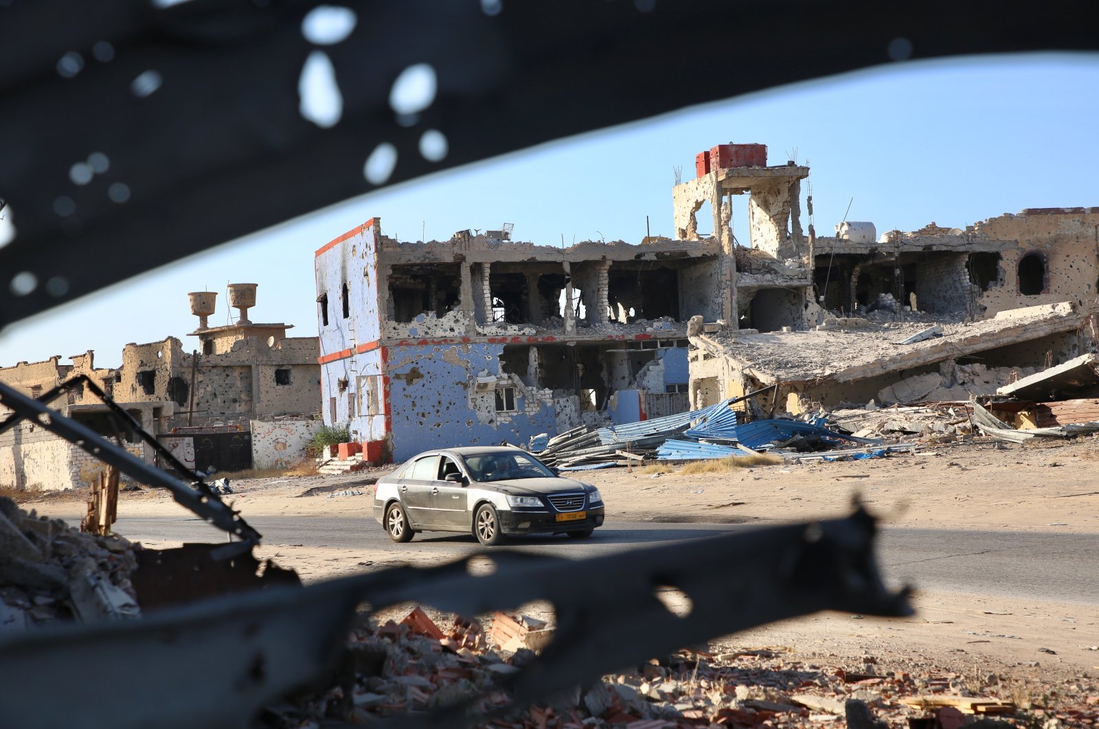 Although the capital province of Tripoli has been liberated from Haftar forces and its backers on June 4, the city still carries the damages left by the constant attacks, June 27, 2020. (AA)