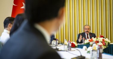 Parliament speaker, Mustafa Şentop, meets with envoys from member states of the Association of Southeast Asian Nations (ASEAN), in Ankara, June 29, 2020. (AA)