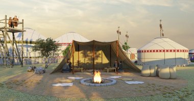 The accommodation area will consist of 40 haircloth tents. ( AA PHOTO)